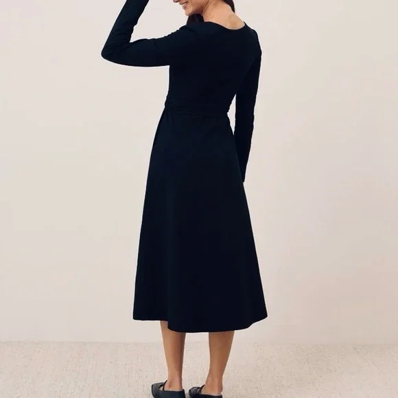 Pact womens fit & flare faux wrap dress Midnight blue - Picture 2 of 5